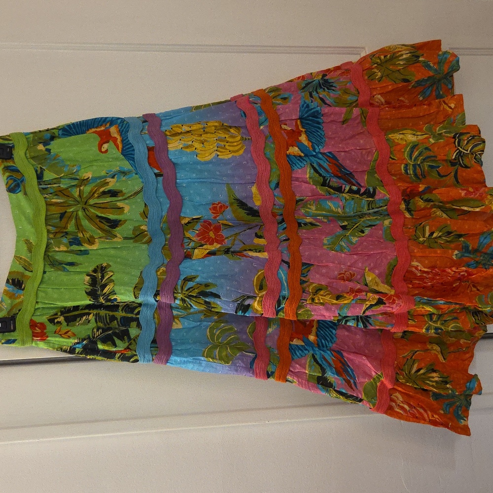 Farm Rio Ombre skirt Forrest tired midi M